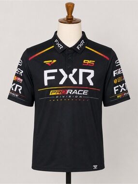 FXR Race Division Pro Race Polo Shirt Men's Medium Black Racing Team